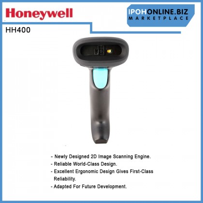 Honeywell HH400 Area-Imaging USB Wired 2D Barcode Scanner with STAND HH400-R1-2USB-1