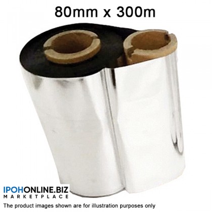 1 Roll Wax Resin Barcode Ribbon 80mm x 300M 1 Roll Wax Resin Barcode Ribbon 80mm x 300M