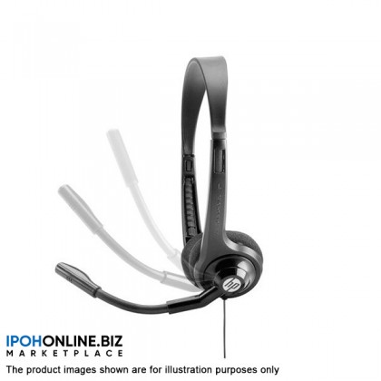 HP Boom Mic Headset 150 with Audio Jack - Black HP Boom Mic Headset 150 with Audio Jack - Black