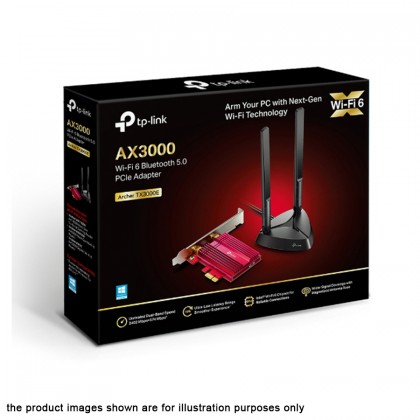 TP-Link Archer TX3000E AX3000 Wi-Fi 6 Bluetooth 5.0 Gaming PCIe Adapter with Low-Profile Bracket TP-Link Archer TX3000E AX3000 Wi-Fi 6 Bluetooth 5.0 Gaming PCIe Adapter with Low-Profile Bracket