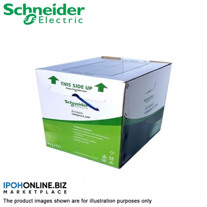 Schneider Actassi Cat6 4pr 23AWG UTP LAN Cable 305m Blue PoE JKR APPROVED