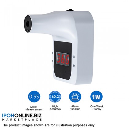 Non-contact Infrared Forehead Thermometer For Adults Kids Infants Surface of Objects LCD Display Wall Mount Self-service 0.5S Quick Test with Alarm without Battery Non-contact Infrared Forehead Thermometer For Adults Kids Infants Surface of Objects LCD Display Wall Mount Self-service 0.5S Quick Test with Alarm without Battery