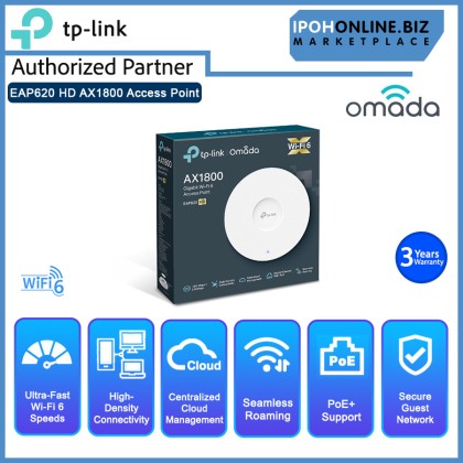 TP-Link EAP620 HD AX1800 Wireless Dual Band Multi-Gigabit Wi-Fi 6 Ceiling Mount Access Point TP-Link EAP620 HD AX1800 Wireless Dual Band Multi-Gigabit Wi-Fi 6 Ceiling Mount Access Point