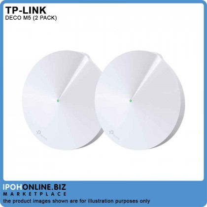 TP-Link AC1300 MU MIMO Dual Band Security Protection Whole Home Wi-Fi System - Deco M5 (2-Pack)