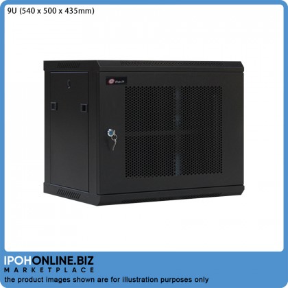E Rack 9U Wall Mount Rack Equipment 19" 540mm(W) x 500mm(D) x 435mm(H) - Perforated Door E Rack 9U Wall Mount Rack Equipment 19" 540mm(W) x 500mm(D) x 435mm(H) - Perforated Door
