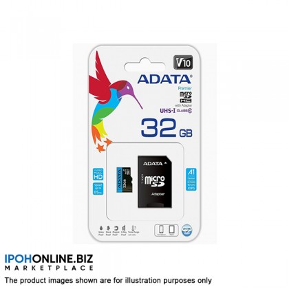 ADATA Premier 32GB MicroSDHC/SDXC UHS-I Class 10 V10 A1 Memory Card with Adapter Read up to 100 MB/s ADATA Premier 32GB MicroSDHC/SDXC UHS-I Class 10 V10 A1 Memory Card with Adapter Read up to 100 MB/s