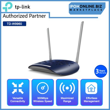 TP-Link TD-W9960 300Mbps Wireless N VDSL / ADSL Modem Router supports TM Streamyx / Unifi TP-Link TD-W9960 300Mbps Wireless N VDSL / ADSL Modem Router supports TM Streamyx / Unifi