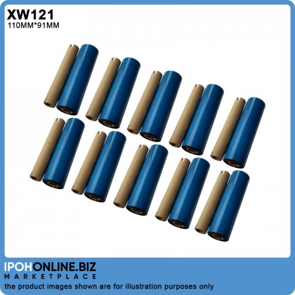 10 Rolls 110MMX91M Wax Barcode Ribbon For Barcode Printer (FACE OUT)