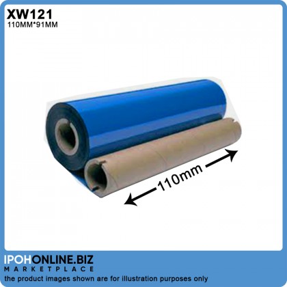 10 Rolls 110MMX91M Wax Barcode Ribbon For Barcode Printer (FACE OUT)