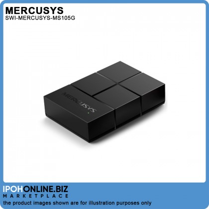 Mercusys MS105G 5-Port Gigabit 10/100/1000 Mbps Mini Desktop Ethernet Network Switch Mercusys MS105G 5-Port Gigabit 10/100/1000 Mbps Mini Desktop Ethernet Network Switch
