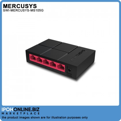 Mercusys MS105G 5-Port Gigabit 10/100/1000 Mbps Mini Desktop Ethernet Network Switch Mercusys MS105G 5-Port Gigabit 10/100/1000 Mbps Mini Desktop Ethernet Network Switch