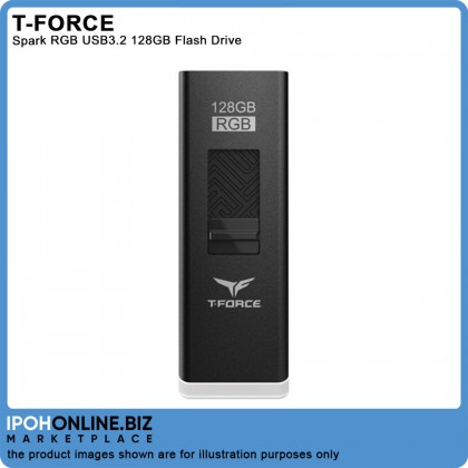 TEAMGROUP T-FORCE SPARK RGB 128GB USB 3.2 Gen 1 FLASH DRIVE UFD Gaming TEAMGROUP T-FORCE SPARK RGB 128GB USB 3.2 Gen 1 FLASH DRIVE UFD Gaming