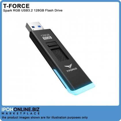 TEAMGROUP T-FORCE SPARK RGB 128GB USB 3.2 Gen 1 FLASH DRIVE UFD Gaming TEAMGROUP T-FORCE SPARK RGB 128GB USB 3.2 Gen 1 FLASH DRIVE UFD Gaming