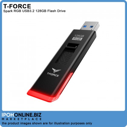 TEAMGROUP T-FORCE SPARK RGB 128GB USB 3.2 Gen 1 FLASH DRIVE UFD Gaming TEAMGROUP T-FORCE SPARK RGB 128GB USB 3.2 Gen 1 FLASH DRIVE UFD Gaming