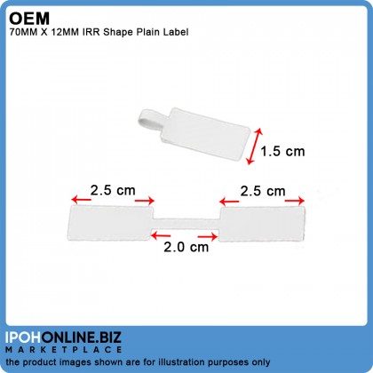 70MM X 12MM IRR Shape Jewellery Label Barcode Sticker Paper With Kill Glue 70MM X 12MM IRR Shape Jewellery Label Barcode Sticker Paper With Kill Glue