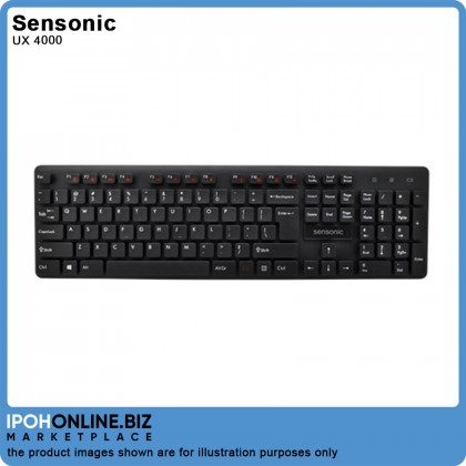 Sensonic UX4000 Cordless Desktop 2.4GHz Wireless Mouse & Keyboard Combo - Black Sensonic UX4000 Cordless Desktop 2.4GHz Wireless Mouse & Keyboard Combo - Black