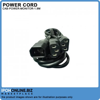 Power Cord For Monitor ~ CPU 1M/2F (1.8M) Power Cord For Monitor ~ CPU 1M/2F (1.8M)