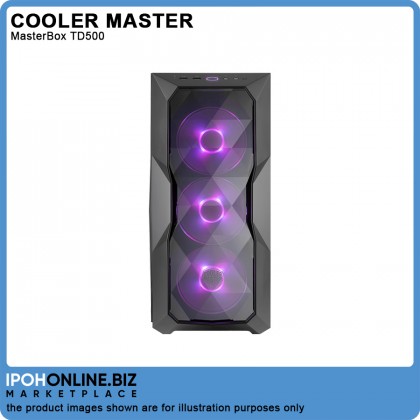 Cooler Master MasterBox TD500 Mesh Black ARGB Mid Tower Case Cooler Master MasterBox TD500 Mesh Black ARGB Mid Tower Case