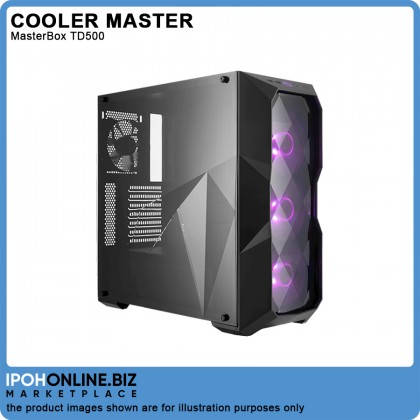 Cooler Master MasterBox TD500 Mesh Black ARGB Mid Tower Case Cooler Master MasterBox TD500 Mesh Black ARGB Mid Tower Case