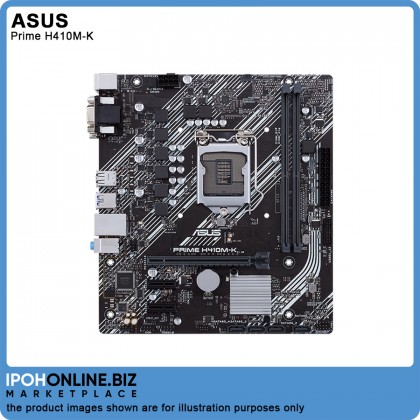 Asus Prime H410M-K Intel® H410 LGA 1200 DDR4 DVI D-Sub USB 3.2 m-ATX Motherboard