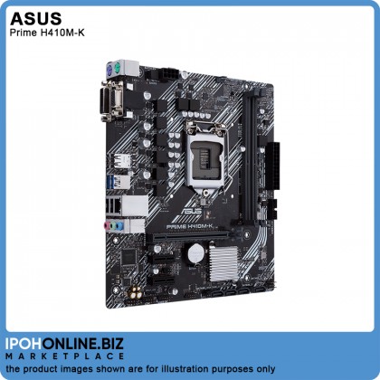 Asus Prime H410M-K Intel® H410 LGA 1200 DDR4 DVI D-Sub USB 3.2 m-ATX Motherboard