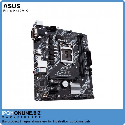 Asus Prime H410M-K Intel® H410 LGA 1200 DDR4 DVI D-Sub USB 3.2 m-ATX Motherboard