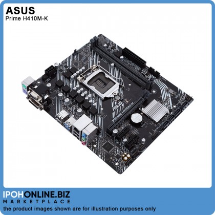 Asus Prime H410M-K Intel® H410 LGA 1200 DDR4 DVI D-Sub USB 3.2 m-ATX Motherboard