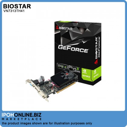BIOSTAR VN7313TH41 nVIDIA GeForce GT730 4GB GDDR3 128bit HDMI DVI VGA Graphics Card