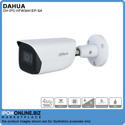 DAHUA DH-IPC-HFW3441EP-SA 4MP IR Fixed Focal Bullet WizSense Network Camera DAHUA DH-IPC-HFW3441EP-SA 4MP IR Fixed Focal Bullet WizSense Network Camera