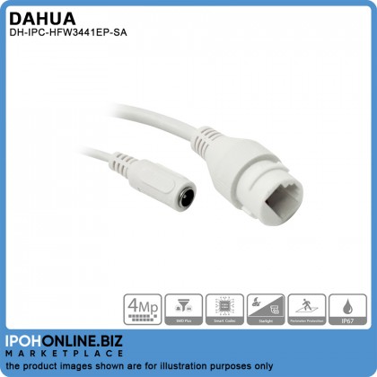 DAHUA DH-IPC-HFW3441EP-SA 4MP IR Fixed Focal Bullet WizSense Network Camera DAHUA DH-IPC-HFW3441EP-SA 4MP IR Fixed Focal Bullet WizSense Network Camera
