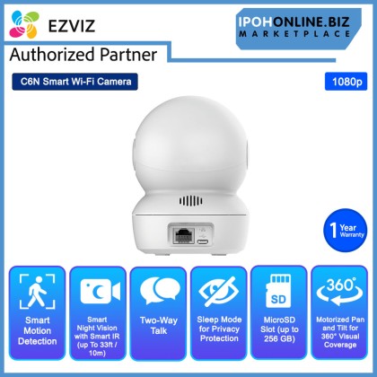 EZVIZ C6N 2MP 1080P FHD Smart Wi-Fi Pan & Tilt CCTV Camera CS-C6N-R101-1G2WF EZVIZ C6N 2MP 1080P FHD Smart Wi-Fi Pan & Tilt CCTV Camera CS-C6N-R101-1G2WF
