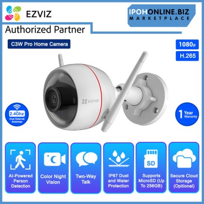 EZVIZ C3W Pro Smart Home Color Night Vision 2MP 2.8mm 1080p Wi-Fi AI Camera EZVIZ C3W Pro Smart Home Color Night Vision 2MP 2.8mm 1080p Wi-Fi AI Camera