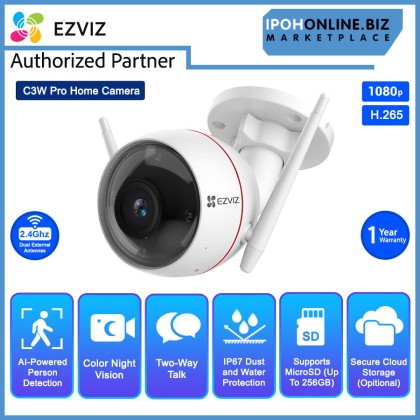 EZVIZ C3W Pro Smart Home Color Night Vision 2MP 2.8mm 1080p Wi-Fi AI Camera EZVIZ C3W Pro Smart Home Color Night Vision 2MP 2.8mm 1080p Wi-Fi AI Camera