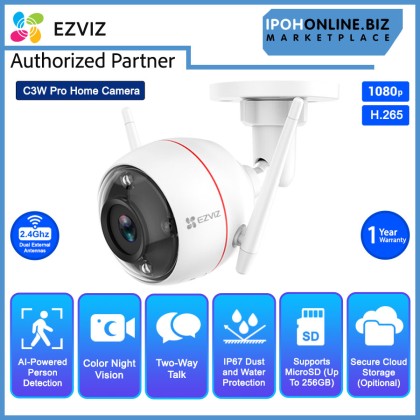 EZVIZ C3W Pro Smart Home Color Night Vision 2MP 2.8mm 1080p Wi-Fi AI Camera EZVIZ C3W Pro Smart Home Color Night Vision 2MP 2.8mm 1080p Wi-Fi AI Camera