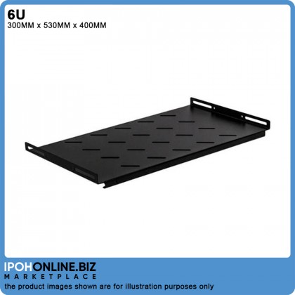6U Wall Cabinet Glass Door 300MM x 530MM x 400MM Server Rack With Fixed Shelf Tray x 1 6U Wall Cabinet Glass Door 300MM x 530MM x 400MM Server Rack With Fixed Shelf Tray x 1