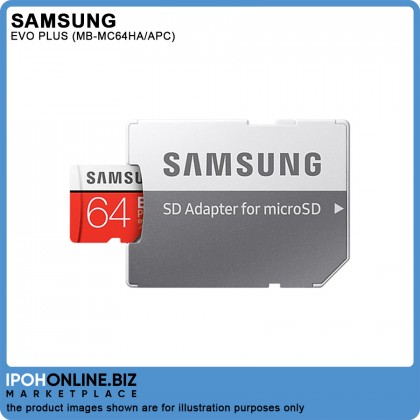 Samsung EVO Plus 64GB 100R/20W Class 10 4K MicroSD Memory Card With SD Adapter