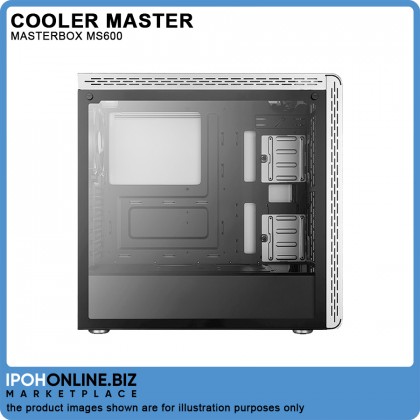 Cooler Master MASTERBOX MS600 Tempered Glass Medium Tower ATX Casing - White Cooler Master MASTERBOX MS600 Tempered Glass Medium Tower ATX Casing - White