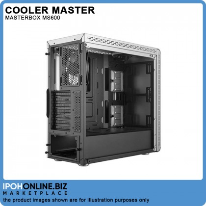 Cooler Master MASTERBOX MS600 Tempered Glass Medium Tower ATX Casing - White Cooler Master MASTERBOX MS600 Tempered Glass Medium Tower ATX Casing - White