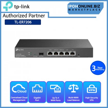 TP-Link TL-ER7206 SafeStream Gigabit Multi-WAN VPN Router TP-Link TL-ER7206 SafeStream Gigabit Multi-WAN VPN Router