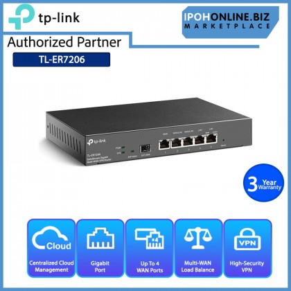 TP-Link TL-ER7206 SafeStream Gigabit Multi-WAN VPN Router TP-Link TL-ER7206 SafeStream Gigabit Multi-WAN VPN Router