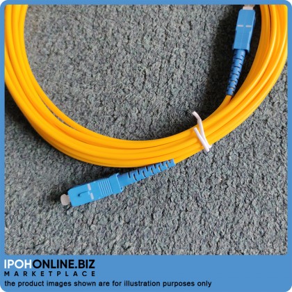 Single Mode SC-SC Optical Fiber Cable SM 9/125UM With 3M / 5M Yellow - Maxis Unifi Fiber