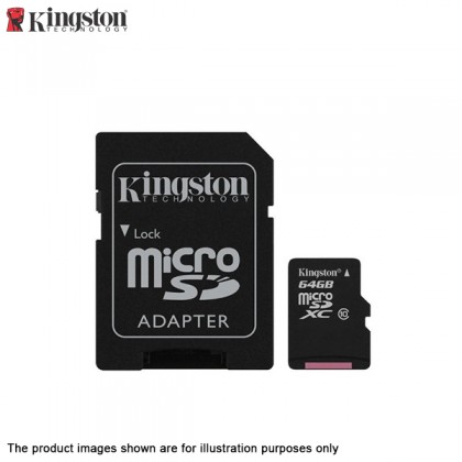 Kingston 64GB Micro SDHC Class 10 UHS-1 Flash Memory Card SDC10G2/64GBFR Kingston 64GB Micro SDHC Class 10 UHS-1 Flash Memory Card SDC10G2/64GBFR