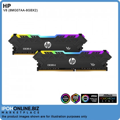 HP V8 DDR4 3600 C18 8GB x 2 RGB Desktop Gaming RAM - 16GB