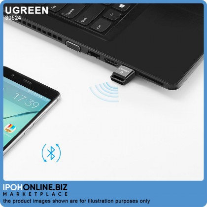 UGREEN USB Wireless Bluetooth V4.0 Adapter Dongle (Black)