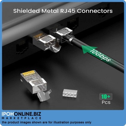 UGREEN Gigabit Shielded Modular Plug 10Pcs RJ45 Connector