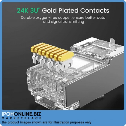 UGREEN Gigabit Shielded Modular Plug 10Pcs RJ45 Connector