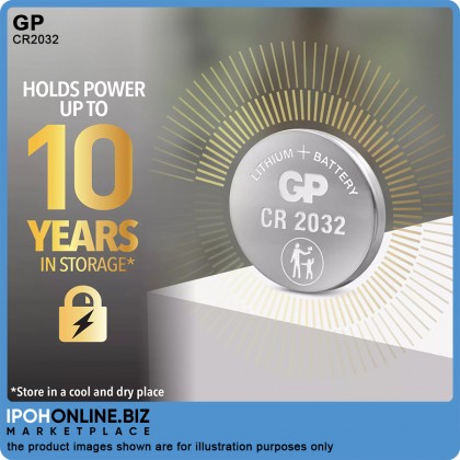 GP Battery Lithium Coin Cells CR 2032 (1 PC)