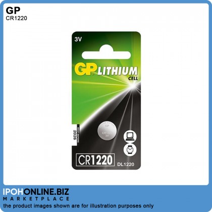 GP Battery Lithium Coin Cells CR 1220 (C1- Card of 1) GP Battery Lithium Coin Cells CR 1220 (C1- Card of 1)