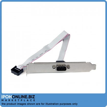 1 Port 28cm DB9 Serial Port Bracket to 10 Pin Motherboard Header Serial Port Adapter (PLATE9M16)
