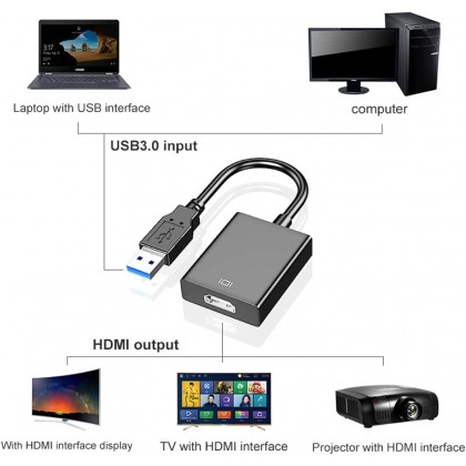 USB 3.0/2.0 to HDMI Multiple Monitors Cable Compatible with Windows XP 7/8/ 8.1/10 for PC Laptop Projector HDTV(Not Support Mac, Linux, Vista) USB 3.0/2.0 to HDMI Multiple Monitors Cable Compatible with Windows XP 7/8/ 8.1/10 for PC Laptop Projector HDTV(Not Support Mac, Linux, Vista)